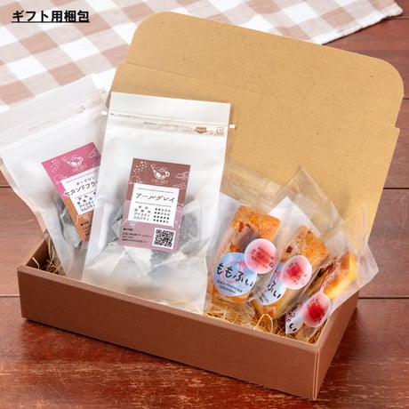 福島の桃を使用した焼き菓子｜紅茶と桃のフィナンシェ「ももふぃ」のセット【紅茶と焼菓子 アールグレイ　福島市】