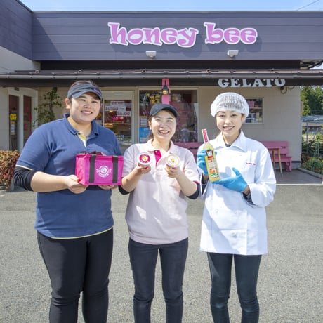 福島の桃たっぷり｜ジェラートケーキ「ピーチハニー」とカップジェラートのセット【くだもの畑・honeybee　福島市】
