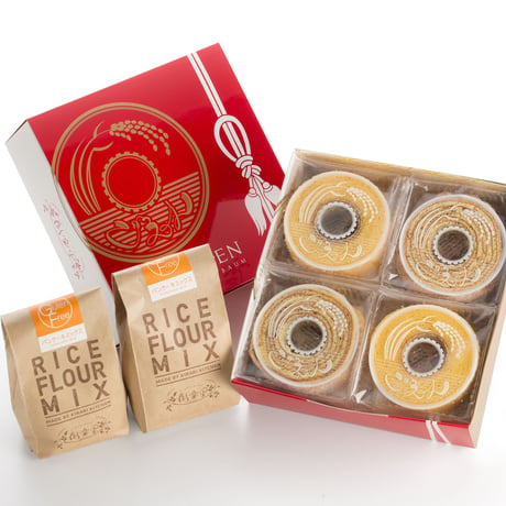 福島県産米「天のつぶ」使用｜ごえんバウム＆おうちで作るパンケーキセット【バウムラボ樹楽里　福島市】