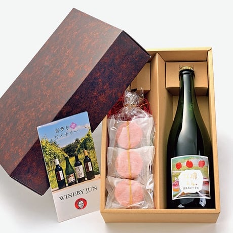 辛口シードルと焼き菓子のセット｜＜お酒＞喜多方シードル＆月光ショコラサンド【ワイナリージュン×月光(つきのひかり)　喜多方市】