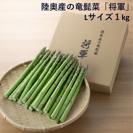 期日指定配達OK！極太アスパラガス｜陸奥(みちのく)産の竜髭菜(アスパラガス)「将軍」1kg【Good field farm(グッドフィールドファーム) 福島市】