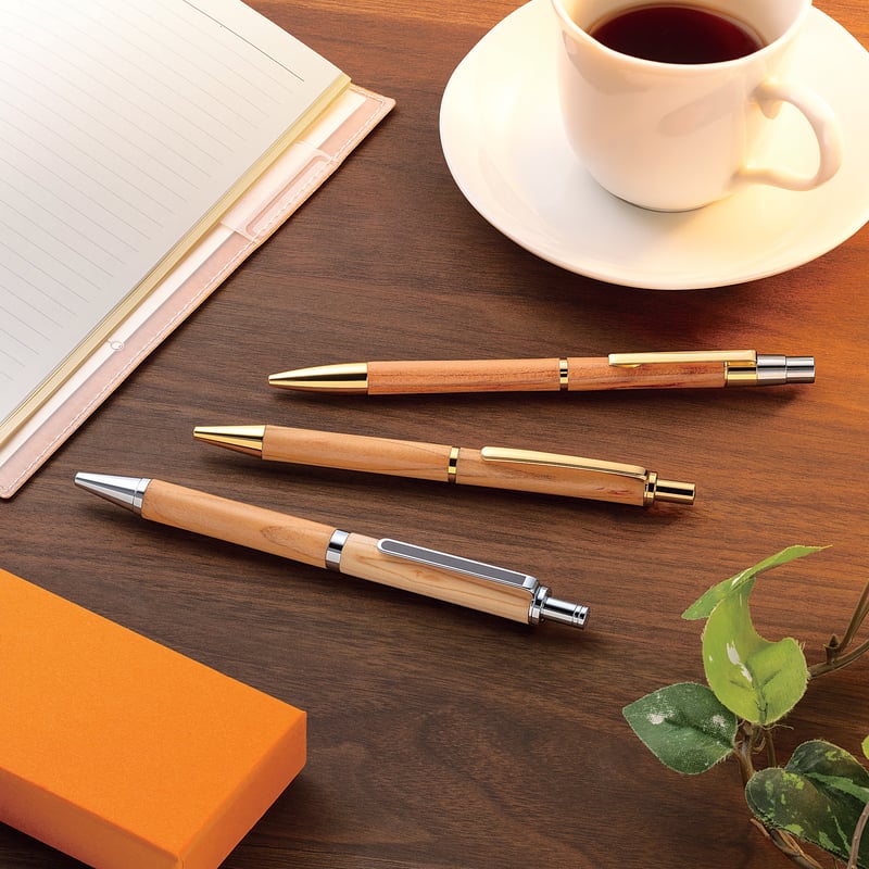 花桃の木」ノック式ボールペン【ペンづくり工房 雪うさぎ 福島市