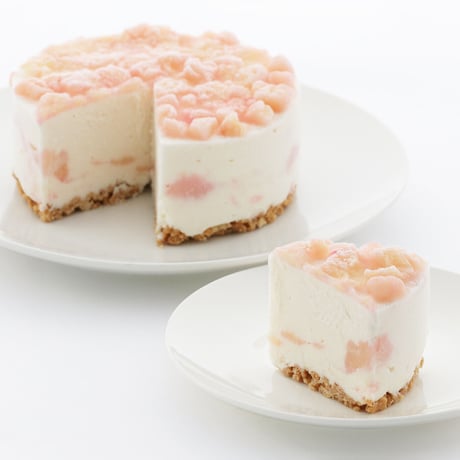 福島の桃たっぷり｜ジェラートケーキ「ピーチハニー」とカップジェラートのセット【くだもの畑・honeybee　福島市】