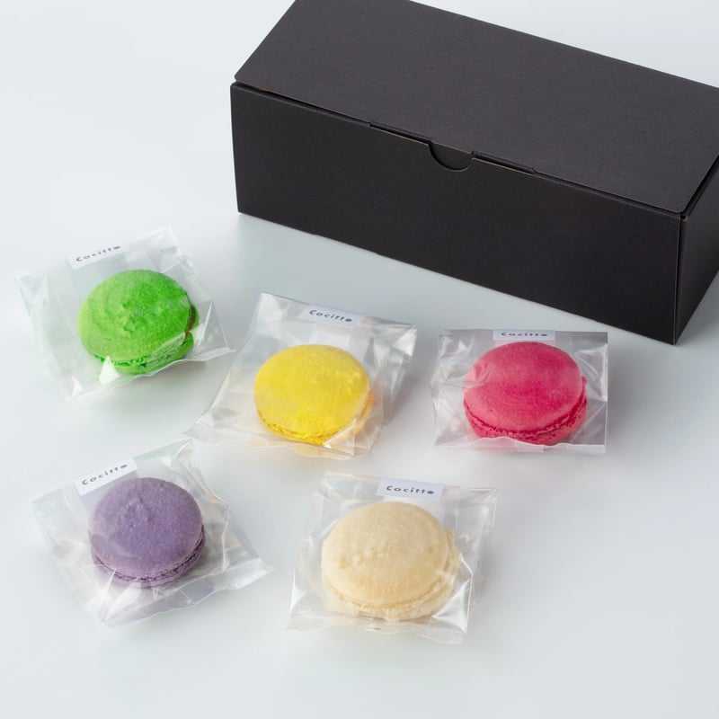 カラフルな本格派マカロン｜マカロン5個セット【菓子工房 Cocitto