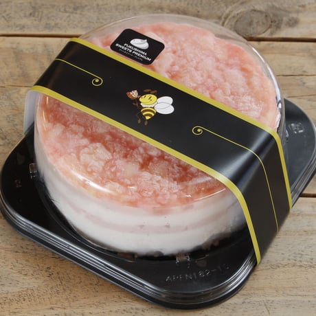 福島の桃たっぷり｜ジェラートケーキ「ピーチハニー」とカップジェラートのセット【くだもの畑・honeybee　福島市】