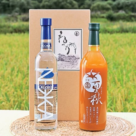＜お酒＞ブラッディ・マリーに｜「ねっかウオッカ」と「夏秋」(トマトジュース)セット【合同会社ねっか　只見町】