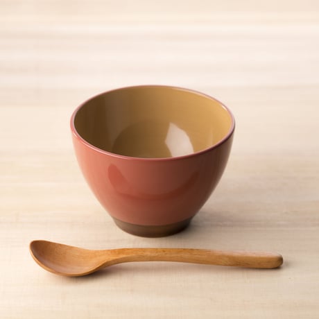 名入れ無料！漆器セット｜食卓彩る「喜多方の四季」塗分けカップとスプーンのセット【北見八郎平商店　喜多方市】