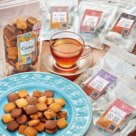 紅茶専門店が作るクッキーと紅茶のセット｜クッキーと2種選べる紅茶のセット【紅茶と焼菓子 アールグレイ　福島市】