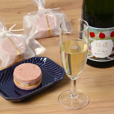 辛口シードルと焼き菓子のセット｜＜お酒＞喜多方シードル＆月光ショコラサンド【ワイナリージュン×月光(つきのひかり)　喜多方市】
