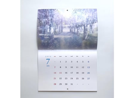 販売終了　2024はるさき水彩画オリジナルカレンダー　2024 Calendar