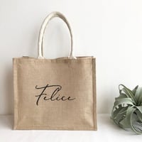 【オーダー】ジュートバッグ刺繍・Mサイズ
