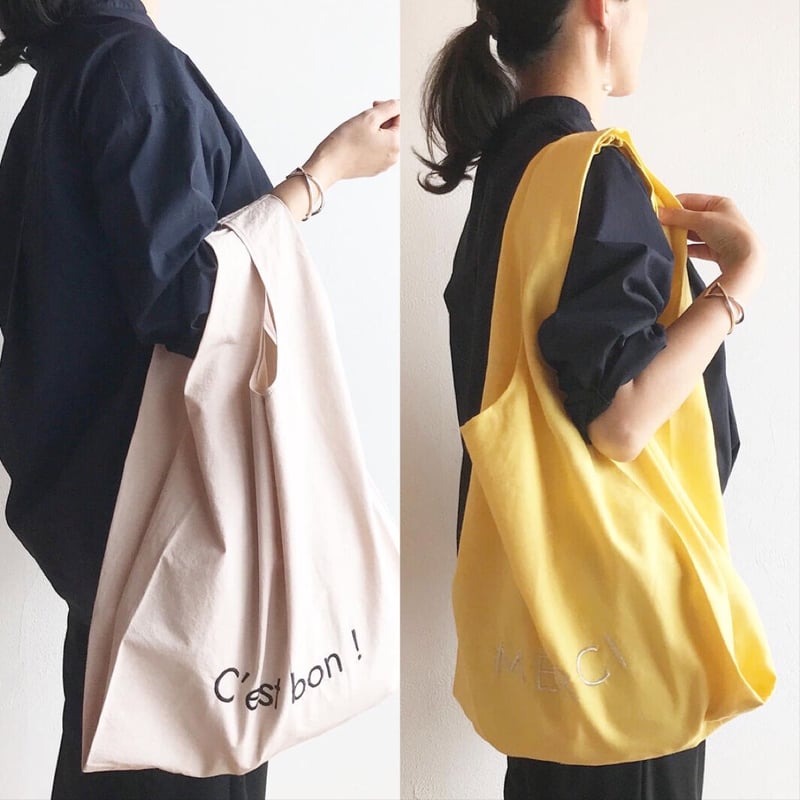 オーダー】レタリングエコバッグ（リネン） | mes trois cheris 