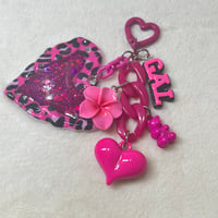 ギャルキーホルダー　ピンク