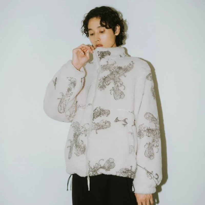 Knuth Marf paisley pattern fleece(unisex)/ivory