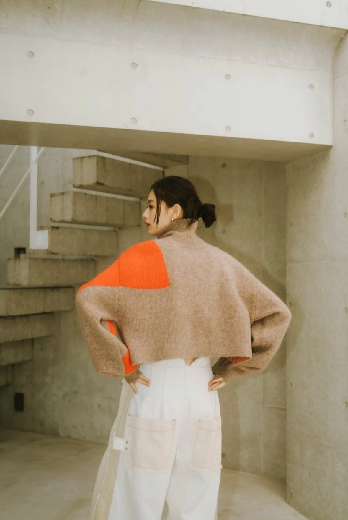 Knuth Marf クヌースマーフ half zip bicolor knit