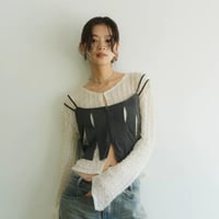 Knuth Marf ブラック レイヤードシアートップス Knuth Marf - layered sheer tops / レイヤードシアートップス