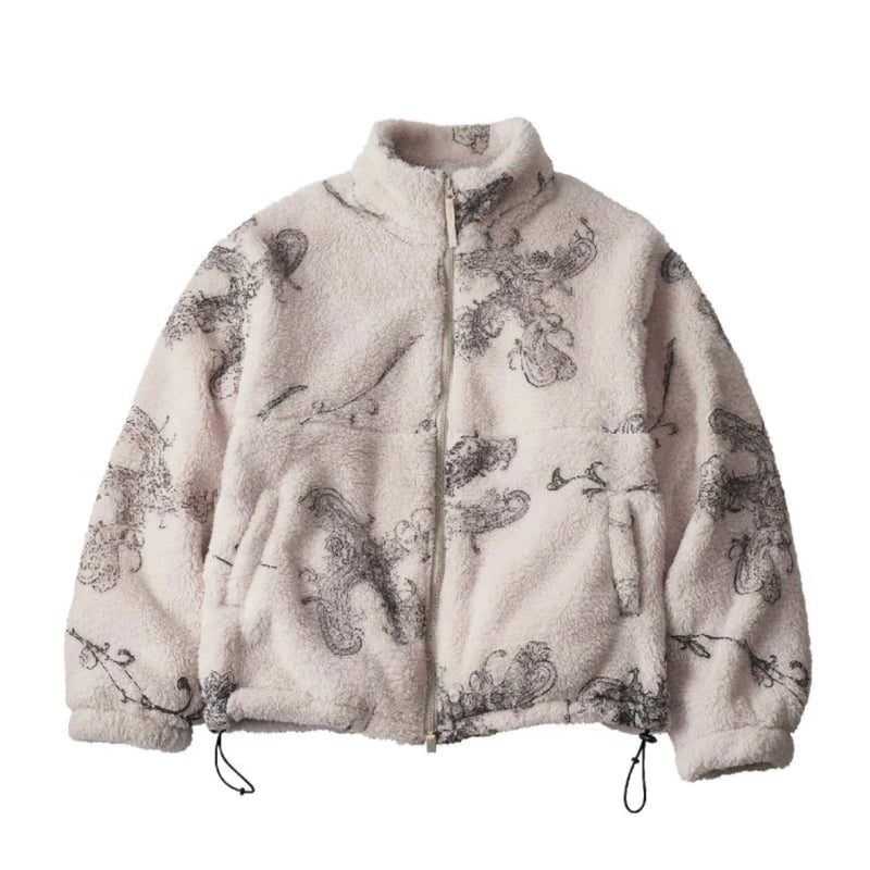 Knuth Marf paisley pattern fleece(unisex)/ivory Knuth Marf paisley pattern fleece(unisex)/ivory