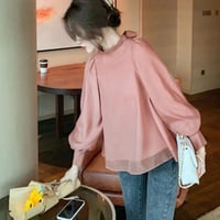 バックリボンブラウス・ピンク