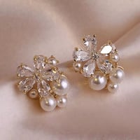 お花パールピアス