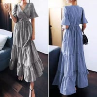 チェックロングワンピース