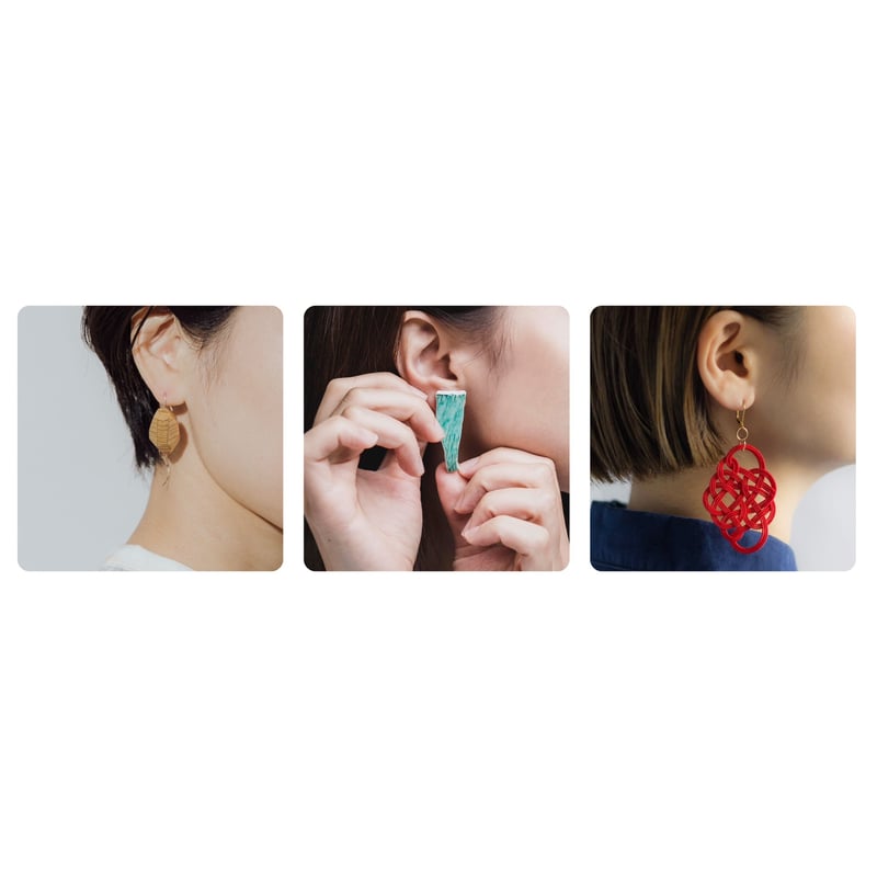 H*Y様 伝統工芸　アクセサリー sv925】漆イヤリング 黒 蒔絵 螺鈿 フラワーパターン スイング 漆