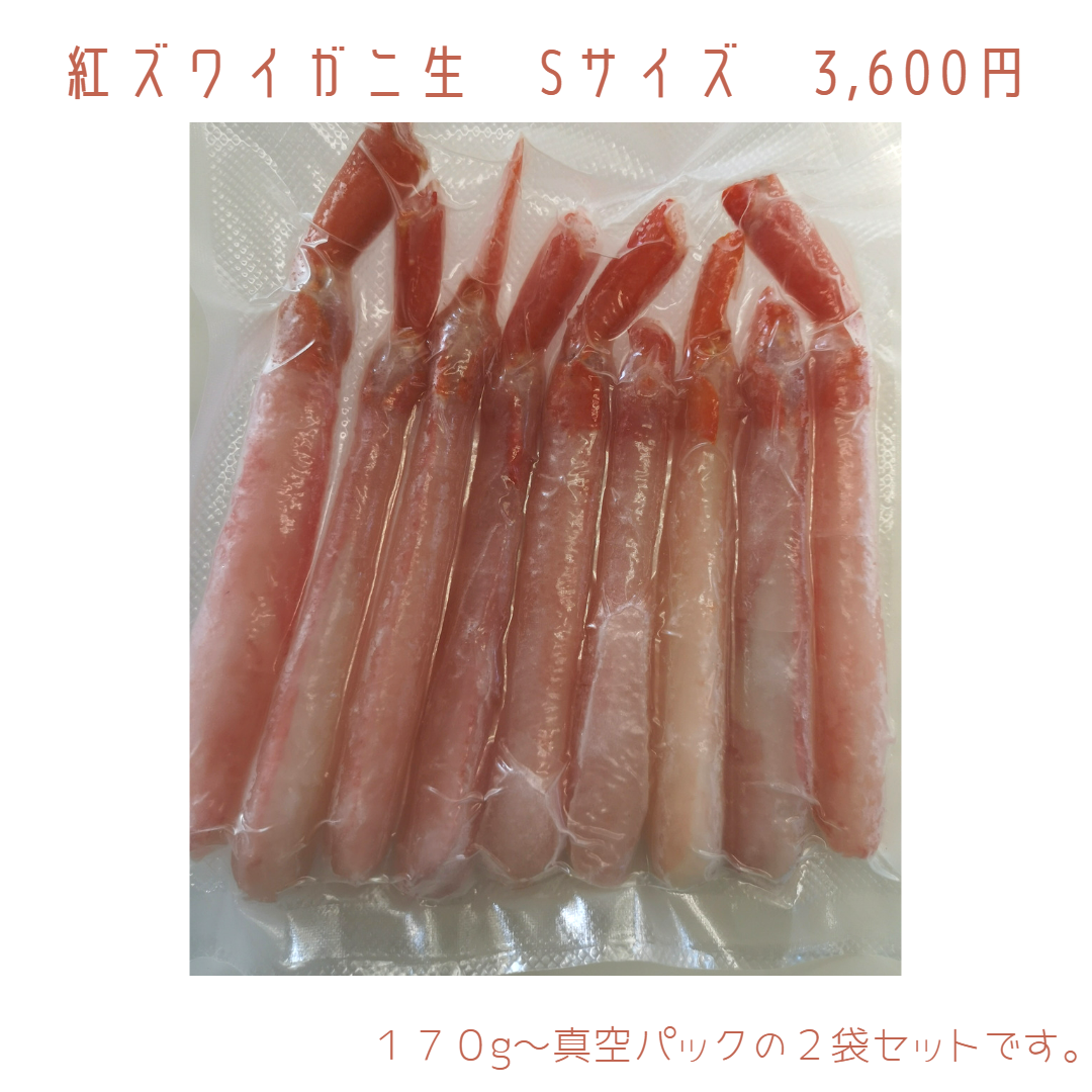 Sサイズ　生紅ズワイガニ　北海道産　魚よし