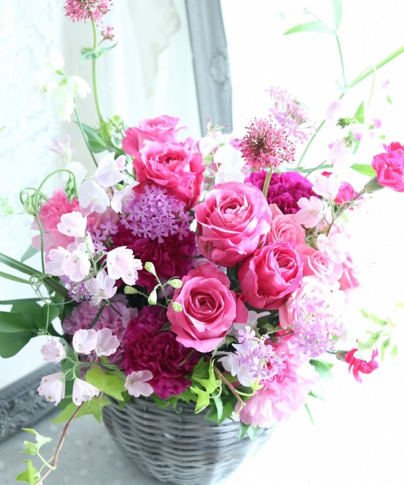 ☆Maa♡ページです☆花アレンジ４個入り♪ FlowerKitchen フラワーボックス スクエア四角型 Mサイズ