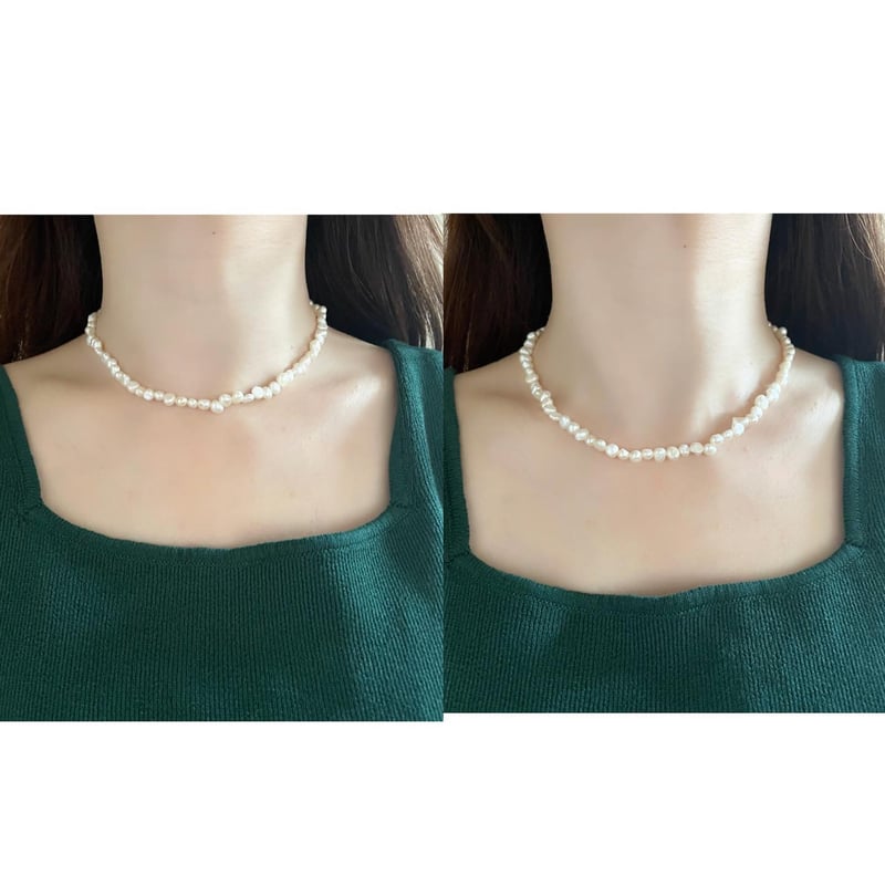 再販】silver925 不揃い淡水パールネックレス | h.m.yuki 再販】silver925 不揃い淡水パールネックレス | h.m.yuki