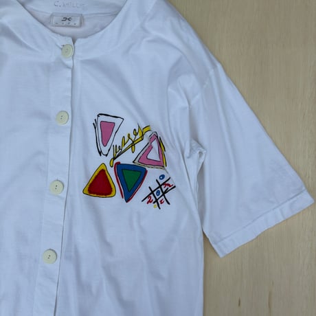 キラキラビーズ付き70sロングTシャツ