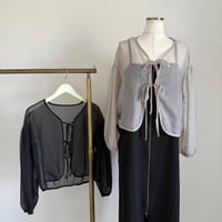 [24t268]シアーリボンカーディガン