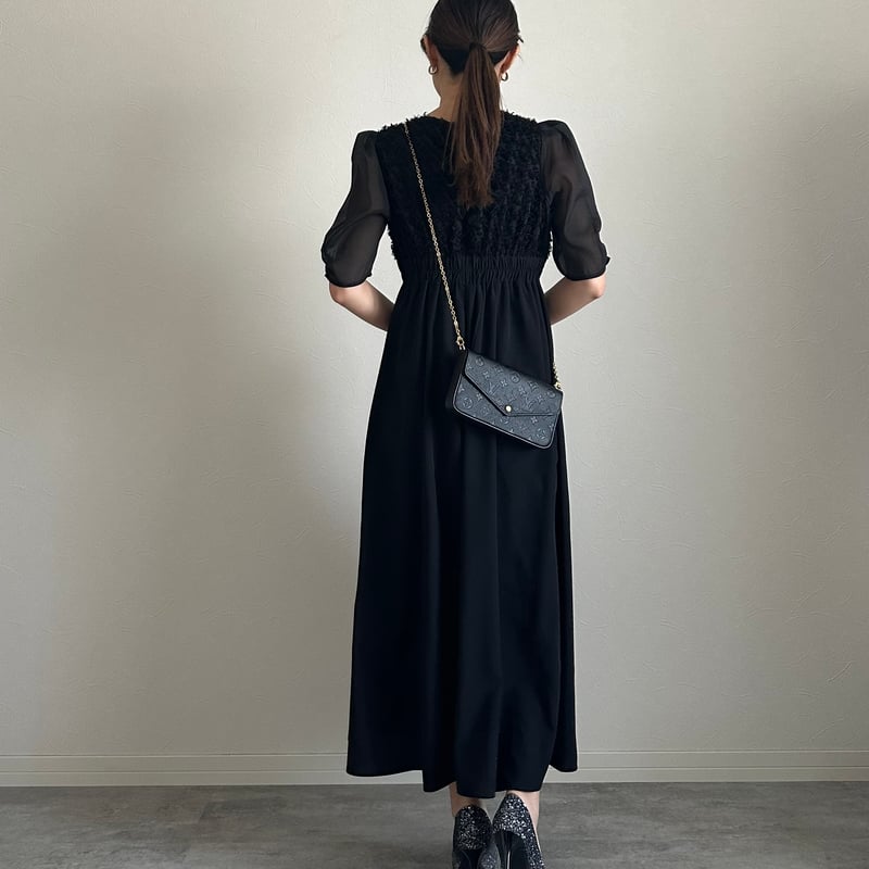 5410092]フリンジジャガードワンピース | MORE