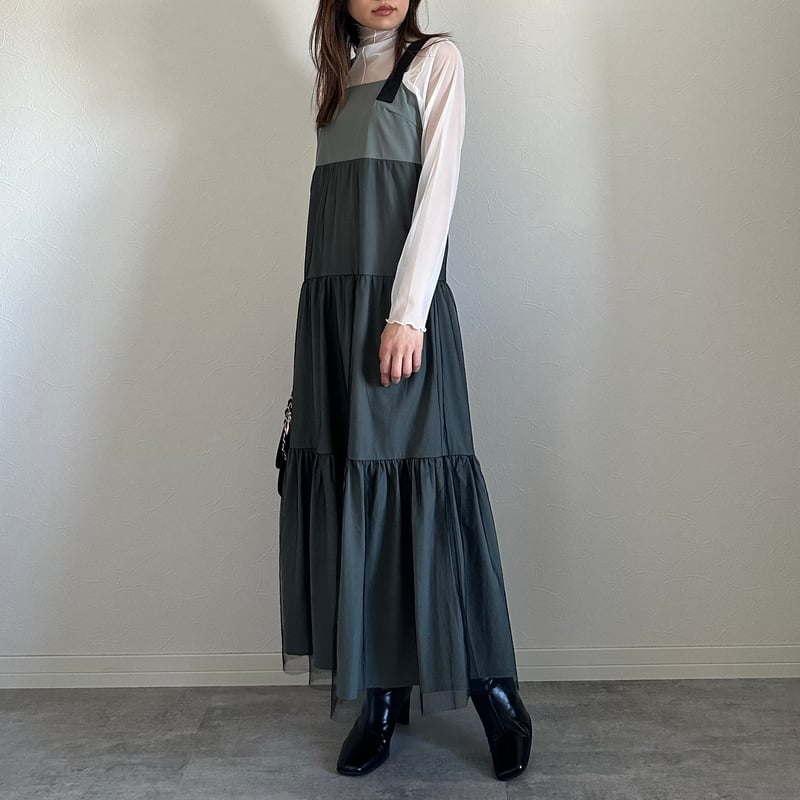 70040-7101]ティアードジャンパースカート | MORE