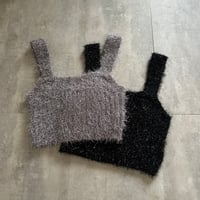 [I6856]シャギーラメニットベスト