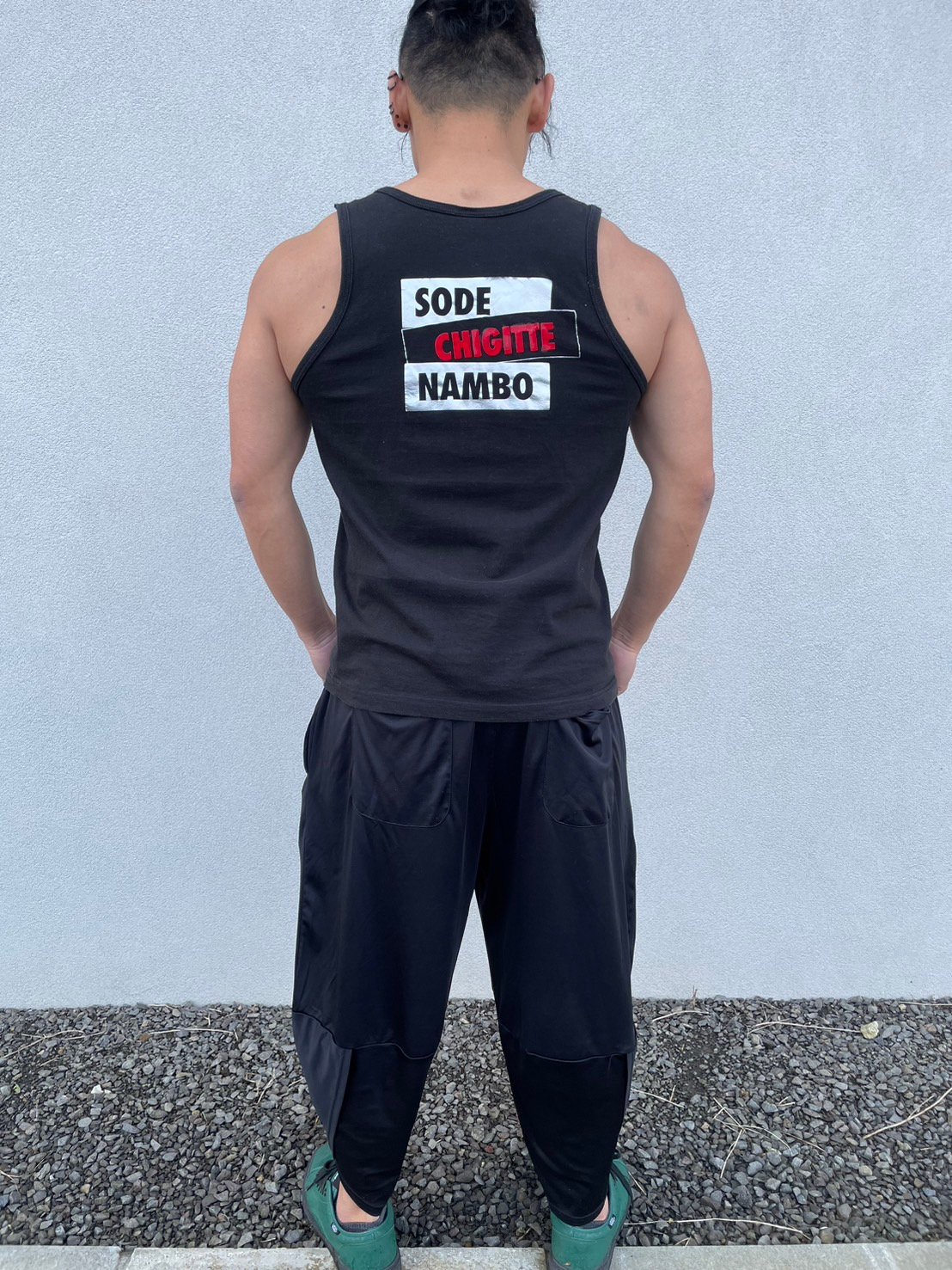 タンクトップ協会 袖ちぎってなんぼ タンクトップ ブラック | WE LIFT