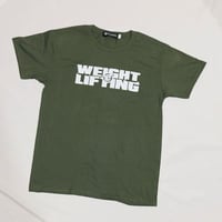 WE LIFT WEIGHTS ウエイトリフティングTシャツ　（フォレストグリーン）