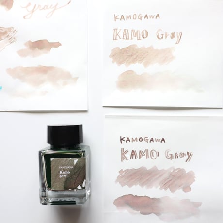 【プロモーション】筆屋-ぺんや- インク 30ml KAMOGAWA KAMO gray