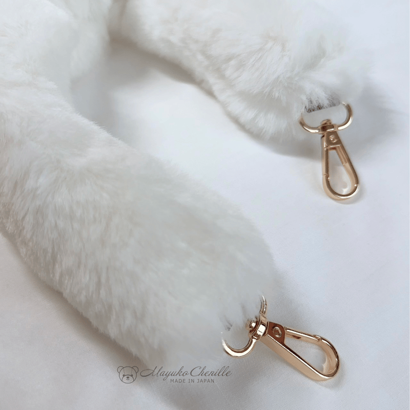 フェイクファーハンドル ホワイト | Mayuko Chenille