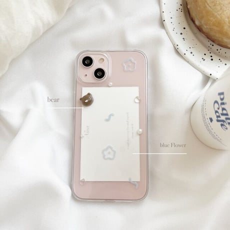colour Flower bear &rabbit case 🐻🐰