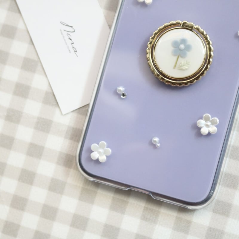flowerシリーズ♡】ネモフィラ iPhoneケース | Bright future nina