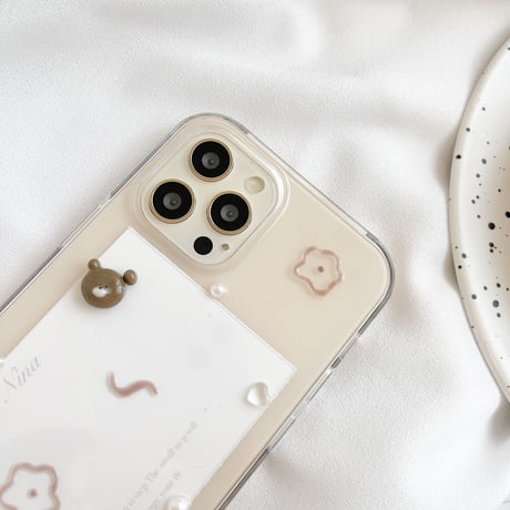 colour Flower bear &rabbit case 🐻🐰