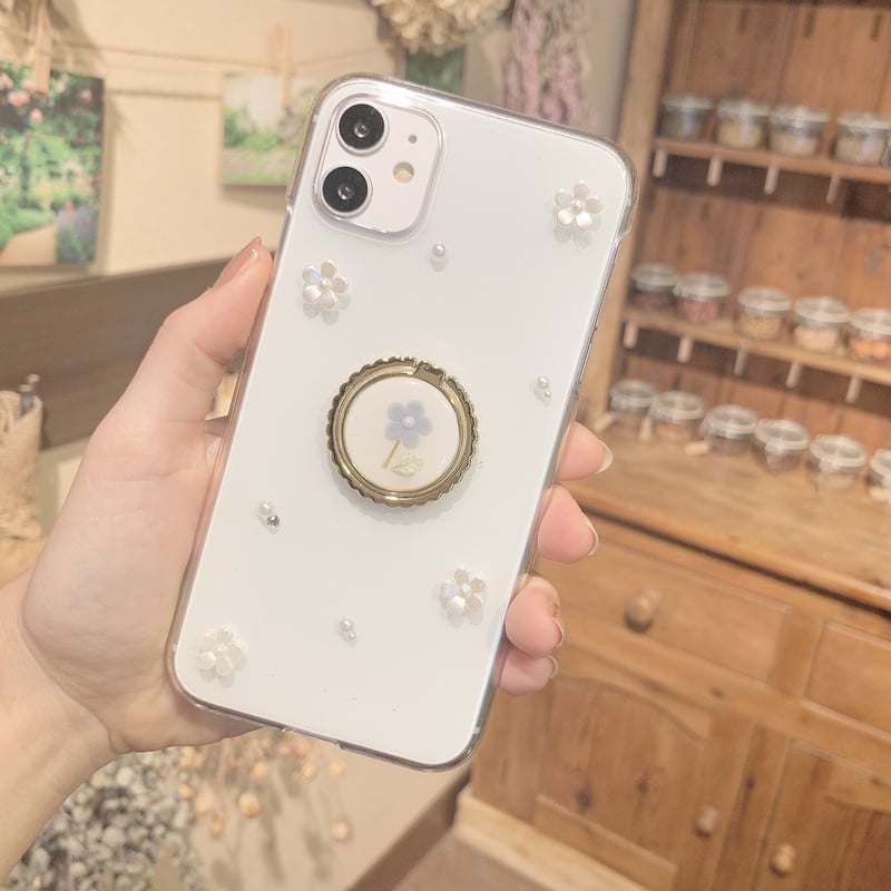 flowerシリーズ♡】ネモフィラ iPhoneケース | Bright future nina