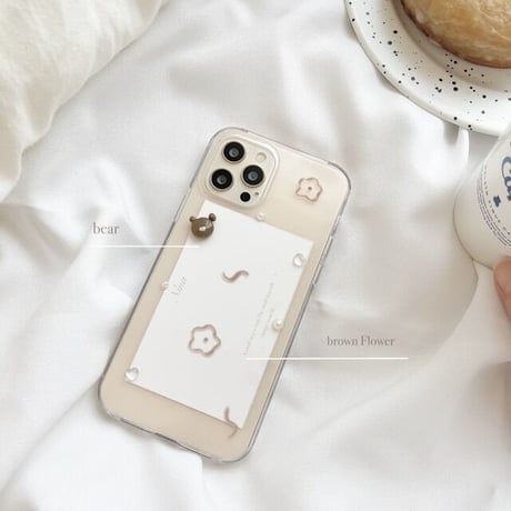 colour Flower bear &rabbit case 🐻🐰