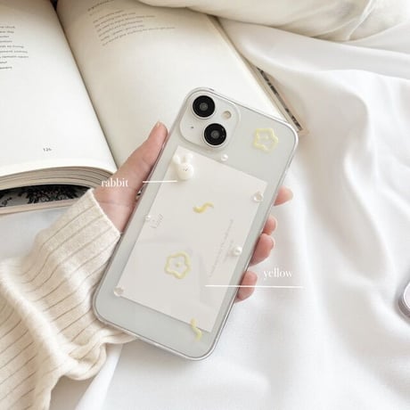 colour Flower bear &rabbit case 🐻🐰
