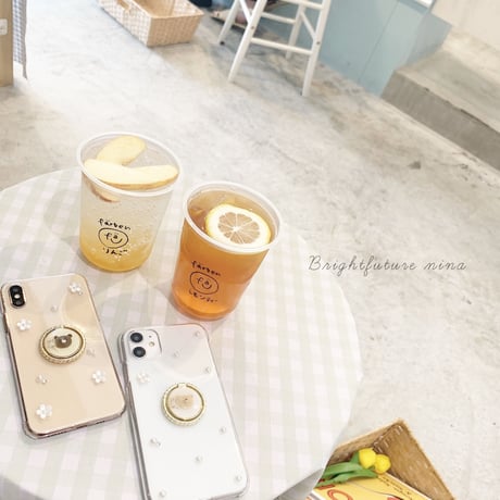 【大人気♡くまシリーズ】お花パール♡くまバンカー case