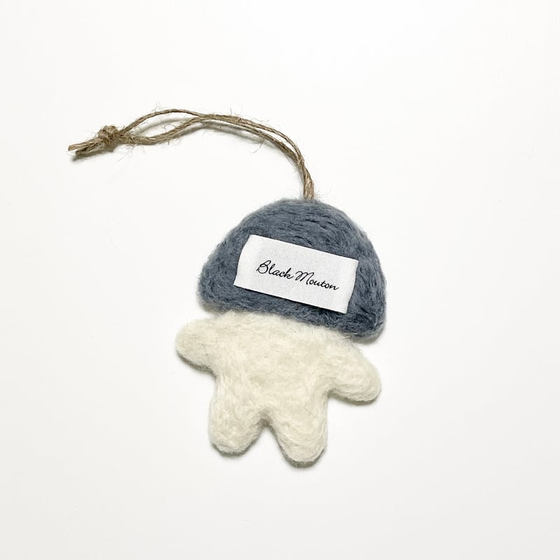 blackmouton felt > 羊毛フェルト人形 ヒゲ君 | blackmouton