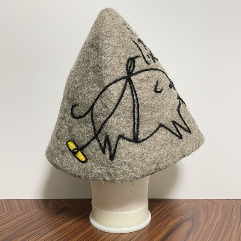 【未使用】伊勢丹限定　ブラックムートン　サウナハット　定価　17380円 未使用】伊勢丹限定ブラックムートンサウナハット定価17380円