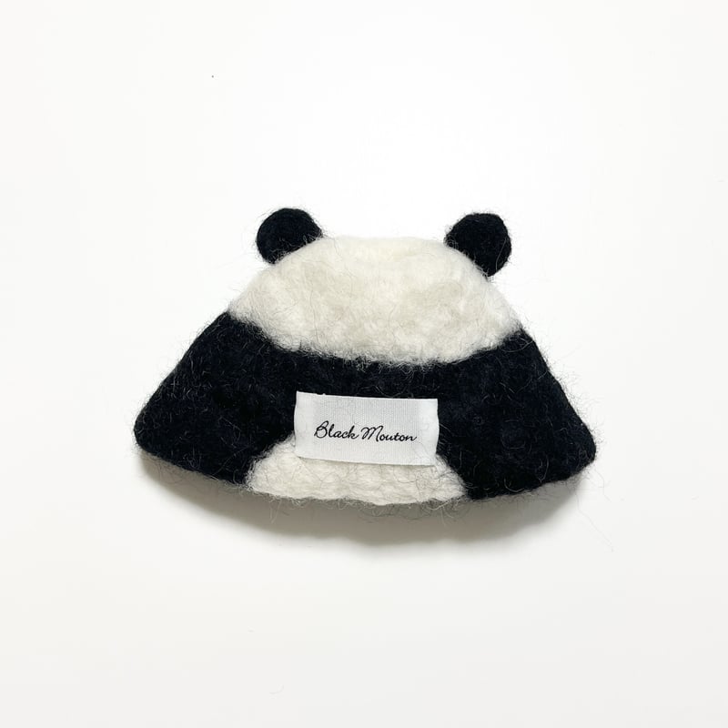 HOKUO サウナハット 新品　ブラック　フェルト blackmouton felt > ワッカ付き 覆面サイズ フェルトサウナハット #65
