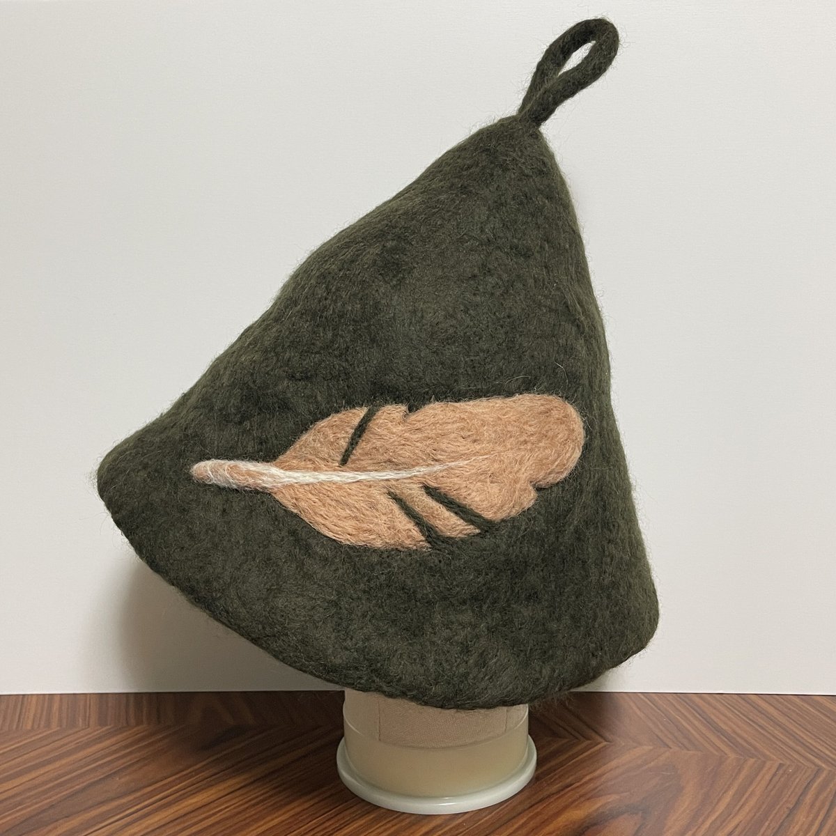 HOKUO サウナハット 新品　ブラック　フェルト blackmouton felt > 覆面サイズ フェルトサウナハット #500 発達くん