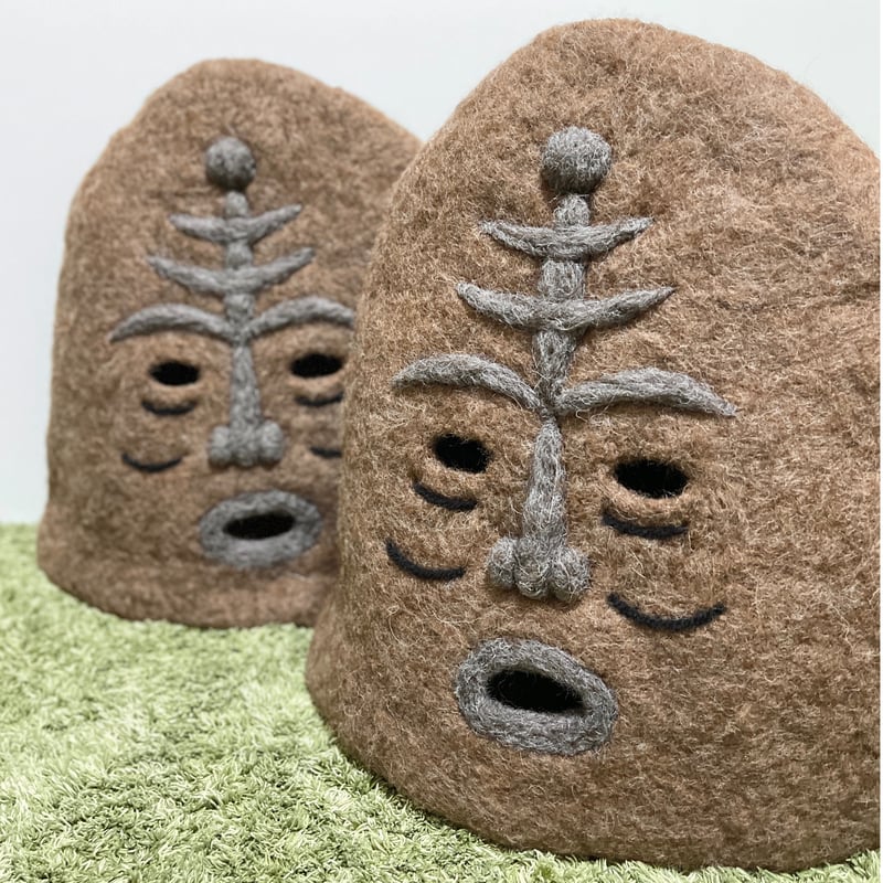 blackmouton felt > 覆面サイズ フェルトサウナハット #500 発達くん