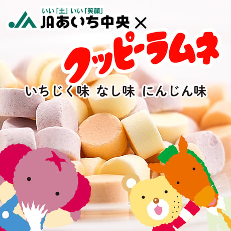 【特産加工品】JAあいち中央クッピーラムネ（イチジク味、ナシ味、ニンジン味）【新商品】★2箱セット